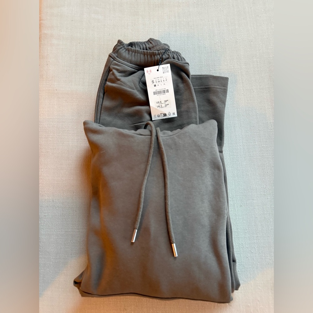 Zara Mink Sweatshirt (M) and Sweatpants (S)